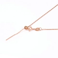 Adjustable rose gold O-chain necklace with sliding bead and lobster clasp detail - Hammered Round Chain / 0.8mm*45cm / Rose Gold
