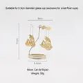 Golden moon cat spinning carousel candle holder with metal pendants and dimensions - 6.6CM Moon Cat Style