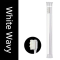 Soft bristle nano toothbrush in white wave style with portable travel case - Wave Style Tube / White