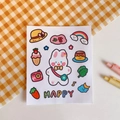 Cute Korean style strawberry bear PVC stickers with rabbit and dessert motifs for journals - 3# Ice Cream Rui Rui Rabbit