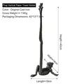 Vintage black cast iron standing frog paper towel holder with decorative rustic finish - Frog Paper Towel Holder DS8560