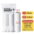 Set of 2 lint roller refills 24cm wide with 38mm inner diameter and 60 easy-tear sheets - 24cm Bagged Paper (2 Rolls)