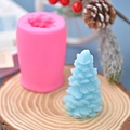 Silikonform in Weihnachtsbaum-Optik für DIY Backen und Kerzenherstellung mit Textur - Weihnachtsbaum Form / Rosa