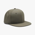 Cappellino snapback verde oliva scuro con trama a nido d'ape e visiera piatta retrò - Regolabile / Trama a Scacchi Verde (25A318)