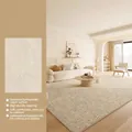 Tappeto beige in tessuto ad alta densità con finitura impermeabile e antimacchia - S Cashmere-shennongjia / Tessuto Impermeabile Nuovo 80x160 Cm