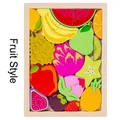 3D wooden fruit puzzle for kids with colorful watermelon and banana pieces - Large Fruit Style