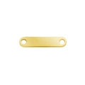 Polished gold rectangular stainless steel connector link for DIY jewelry making - 3*15MM Rounded Double Hole / Gold