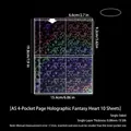 A5 4-pocket card binder pages with laser heart pattern for photo cards collection - A5 4-Pocket Laser Dreamy Heart Pages 10 Sheets 16#