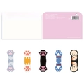 Magnetic cat paw bookmarks set with five different cute patterns for reading lovers - Cat Paws CXSQ022