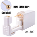 Einweg-Ohrlochstechset mit 3mm Goldkugel-Ohrstecker aus 316L Edelstahl Material - Gold 3mm Kugel