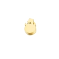 Vista macro del ciondolo a pupazzo di neve dorato 7x10mm con ritaglio sorridente - Perla Pupazzo Di Neve Con Foro Piccolo (XKZ058) / Oro 18K