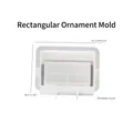 Moule en silicone pour maison de Noël en plâtre, dimensions 10,7x8x4,2 cm - Base Rectangulaire / Blanc Translucide