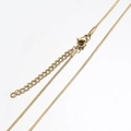 Collana a catena serpente dorata in acciaio inossidabile con chiusura a moschettone - 45cm+5cm / Oro