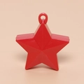 Glossy red star balloon weight for Christmas party decorations with hanging loop - Red