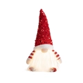 Glow Christmas gnome doll with red sequin hat and warm LED light beard decoration - Red Sequin Glowing Gnome