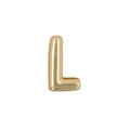 L-letter charm for strap bracelets in polished golden finish with minimalist design - Letter L / Gold
