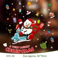 Christmas window sticker set with motorcycle snowman and festive decals, size 50x70cm - Snowman Motorcycle