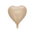 18-inch heart-shaped foil balloon in matte beige finish for wedding party decor - 18 Inch / Caramel color