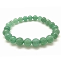 Natural green aventurine beaded bracelet with polished round stones for women - Green Aventurine / 4mm