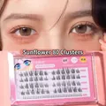 Sunflower style segmented false eyelashes kit with clear band in 6-11mm length - SY908 Sunflower Clear Stem (Upper & Lower)