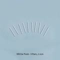 S999 sterling silver ear care pins set of 5 pairs, 1.1cm length minimalist stud earrings - 1.1cm Ear Maintenance Sticks (5 Pairs)