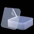 Transparenter, verdickter Klebehaken für Wandregale, quadratische Form, ohne Bohren - Universelles Doppelseitiges Klebeband / Transparent
