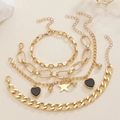 Gold - Black Heart Pentagram Style