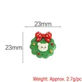Abalorio navideño de resina con oso y guirnalda para DIY, tamaño 23mm y peso 2,7g - Navidad