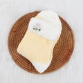 Chaussettes d'hiver épaisses en chenille jaune et blanc avec texture douce et chaude - Jaune