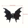 Pinza per capelli a pipistrello nero opaco dimensioni 10,5cm per 8cm stile gothic - Pipistrello Nero Opaco