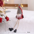 Christmas gnome doll with long legs and gray knitted hat for festive home decoration - Grey Dotted Knit Hat Rope Long Leg Gnome (27cm)