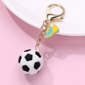 Portachiavi con pallone da calcio con chiusura dorata e ciondolo scarpetta - Stile Calcio (066足球)