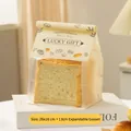 Medium size greaseproof bread bag 26x16cm with Lucky Gift print and clear window - Lucky Gift / 16x26+13cm (50 Pieces/Pack)
