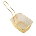 Mini cestello per friggere quadrato dorato con manico lungo per snack - Grande / Oro