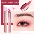 Ombretto in stick bicolore impermeabile tonalità 01 Peach Blossom in oro rosa lucido - 01# Fior di Pesco