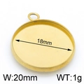 18mm golden stainless steel round pendant base for DIY jewelry making 1g weight - Gold Color 20MM