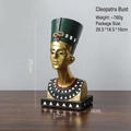 Busto de Nefertiti egipcia en resina dorada con detalles coloridos artesanales - Ornamento de Busto de Cleopatra