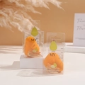 Lot d'éponges de maquillage orange en forme de poire avec emballage transparent à fruits - Orange (Poire)