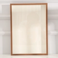 Handmade rectangular picture frame with deep brown wood grain texture for home decor - 6 Inch Single Frame (Hollow 3cm) / Walnut