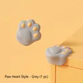 Paraspigoli per bambini in silicone grigio a forma di zampa di gatto per mobili - Cuore di Zampa di Gatto Grigio