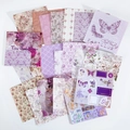 Adesivi vintage Time Book con fiori viola e farfalle per diari e scrapbooking DIY - Sognando Canzoni (4)