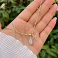Purple Virgin Mary Statue