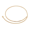 Elegante collar de cadena de caja en acero inoxidable chapado en oro con mosquetón - 450*1.8mm / Dorado