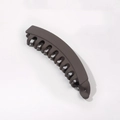 Sleek matte dark brown banana hair clip with secure grip teeth for ponytail - Dark Coffee