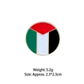 Palestine flag enamel pin badge, 2.3x2.3cm round metal brooch accessory, 5.2g weight - Round