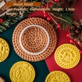 Molde redondo de 6cm para galletas de Navidad, ideal para repostería festiva - Redondo 6cm