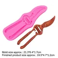 Molde de silicona de tijeras de jardín para decoración de pasteles y chocolate, 21,3 cm - 1# Tijeras/A48/Rosa