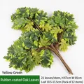 Artificial yellow-green banyan leaf branch with 21 leaves for landscape decoration - Yellow-green Glue-coated Camphor Leaf