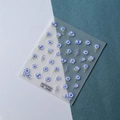 Autocollants 5D pour ongles avec motifs de fleurs d'anémone bleue et feuilles de plantes - Style Fleur d'Anémone Bleue (TS-020)