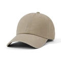 Classic washed cotton baseball cap in khaki beige with a distressed vintage style - Adult 56-60cm / Beige
